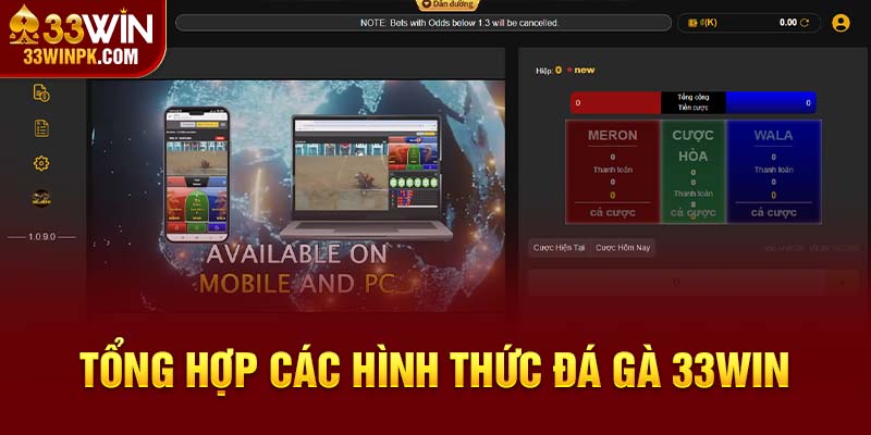 Tổng hợp các hình thức đá gà 33win phổ biến nhất